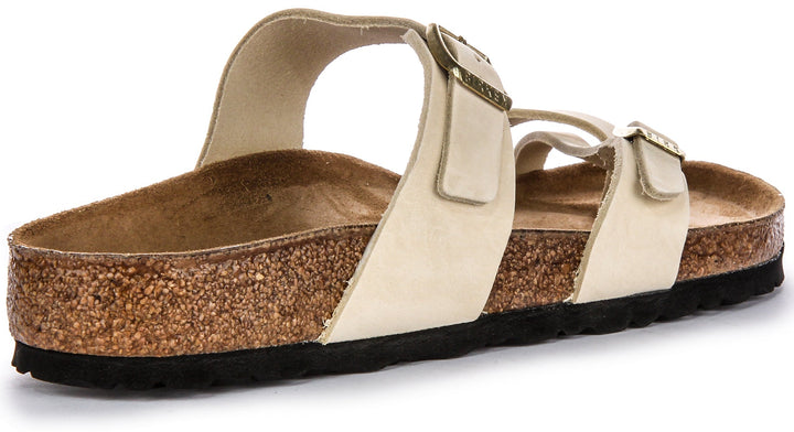 Birkenstock Mayari Sandales en cuir suédé pour femmes en beige