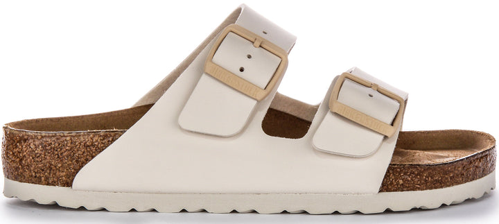 Birkenstock Arizona BS Sandales en Birko Flor à Deux Brides Réglables en Beige