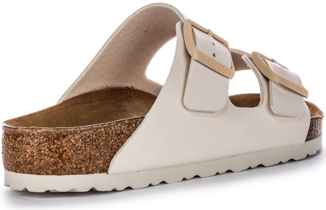 Birkenstock Arizona BS Sandales en Birko Flor à Deux Brides Réglables en Beige
