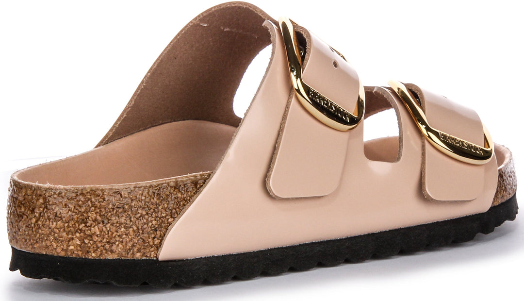 Birkenstock Arizona Big Buckle Semi Exquisite FB Semelle EVA Sandales Femme en Cuir Beige