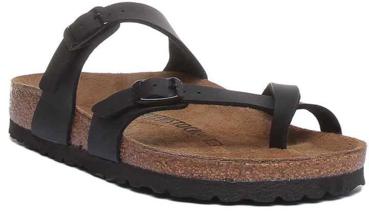 Birkenstock Mayari Sandale électrique à lanières métalliques pour femmes dans noire