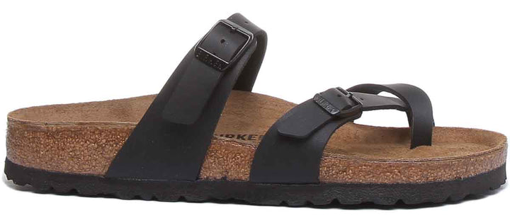 Birkenstock Mayari Sandale électrique à lanières métalliques pour femmes dans noire