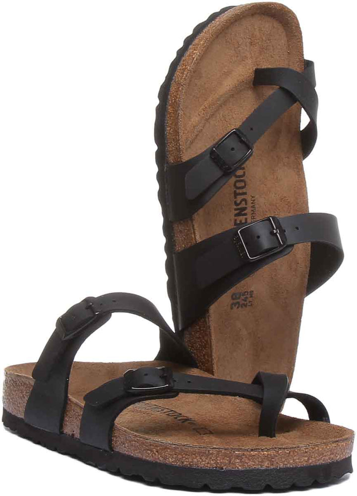 Birkenstock Mayari Sandale électrique à lanières métalliques pour femmes dans noire