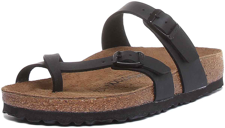 Birkenstock Mayari Sandale électrique à lanières métalliques pour femmes dans noire