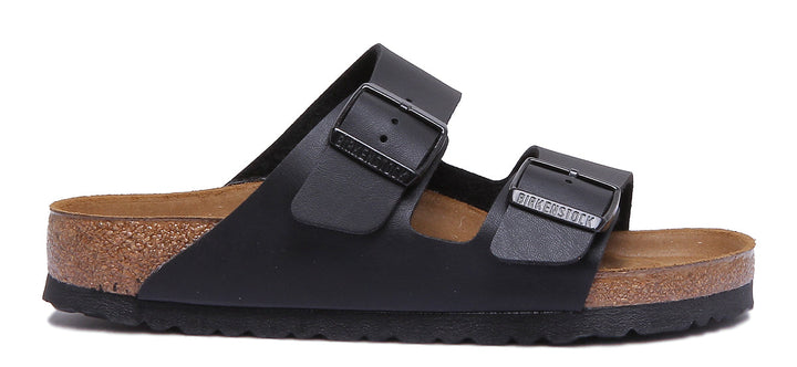 Birkenstock Arizona Sandale Birko Flor en noir à double lanière poure