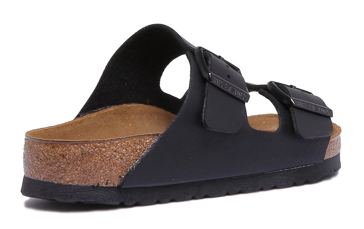 Birkenstock Arizona Sandale Birko Flor en noir à double lanière poure