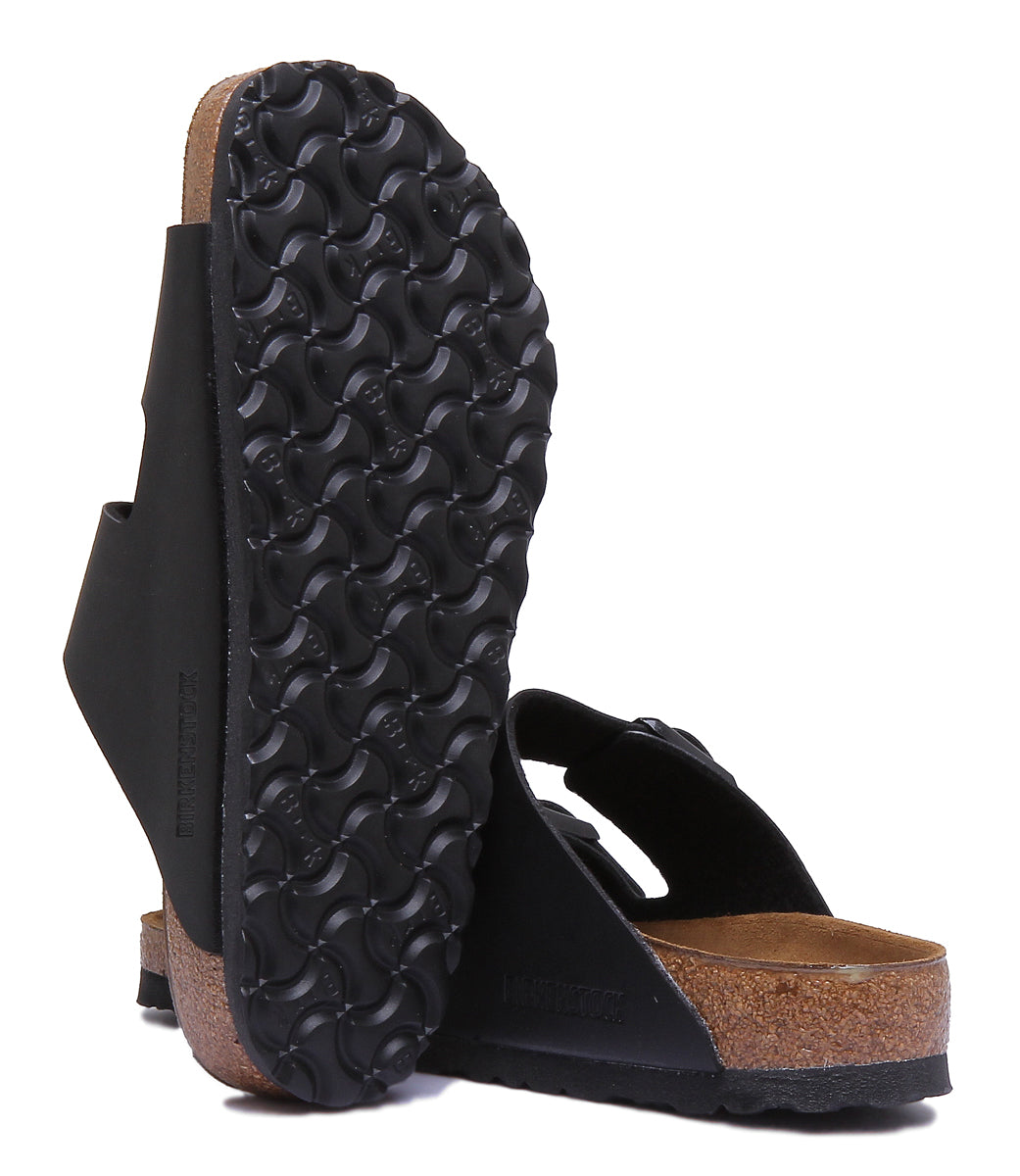 Birkenstock Arizona Sandale Birko Flor en noir à double lanière poure