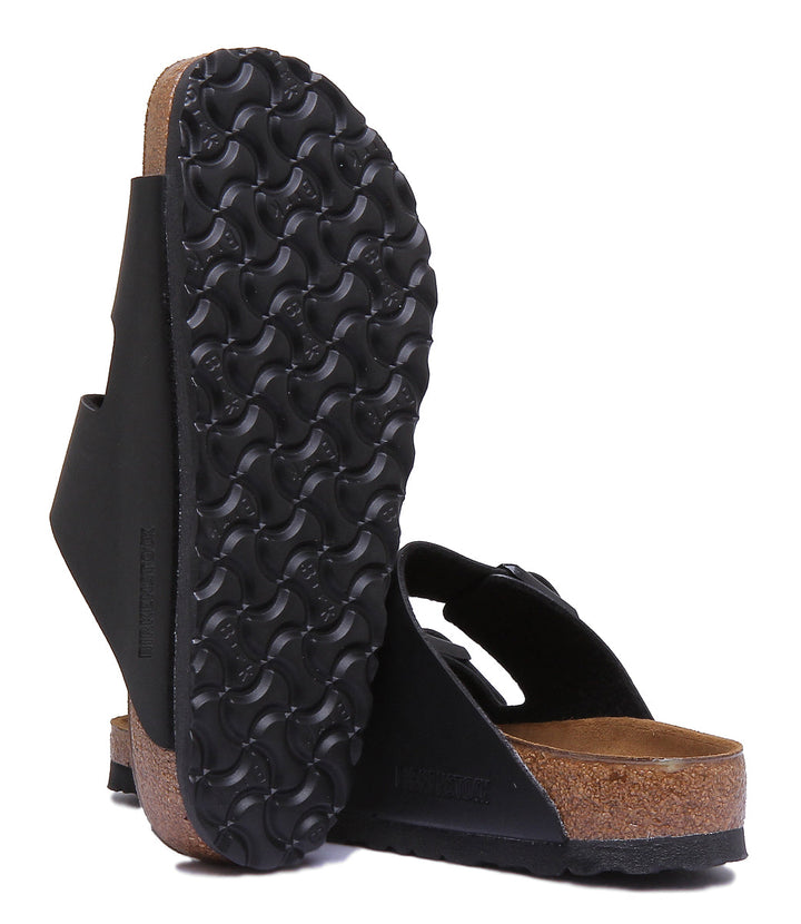 Birkenstock Arizona Sandale Birko Flor en noir à double lanière poure