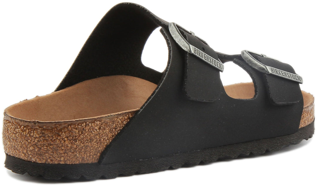 Birkenstock Arizona Vegan Sandales pour femmes en Birko Flor en noir