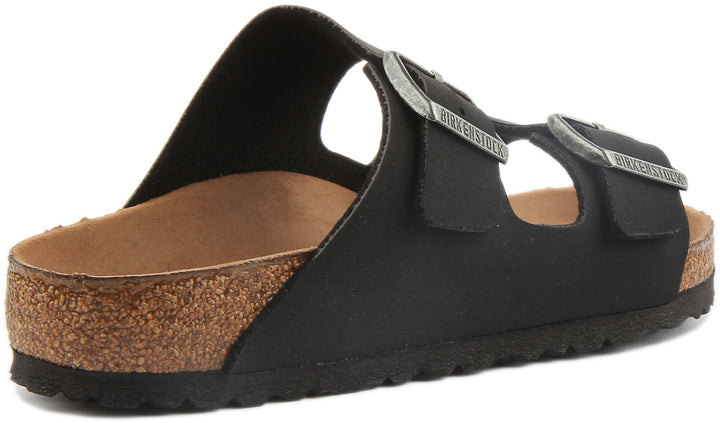 Birkenstock Arizona Vegan Sandales pour femmes en Birko Flor en noir