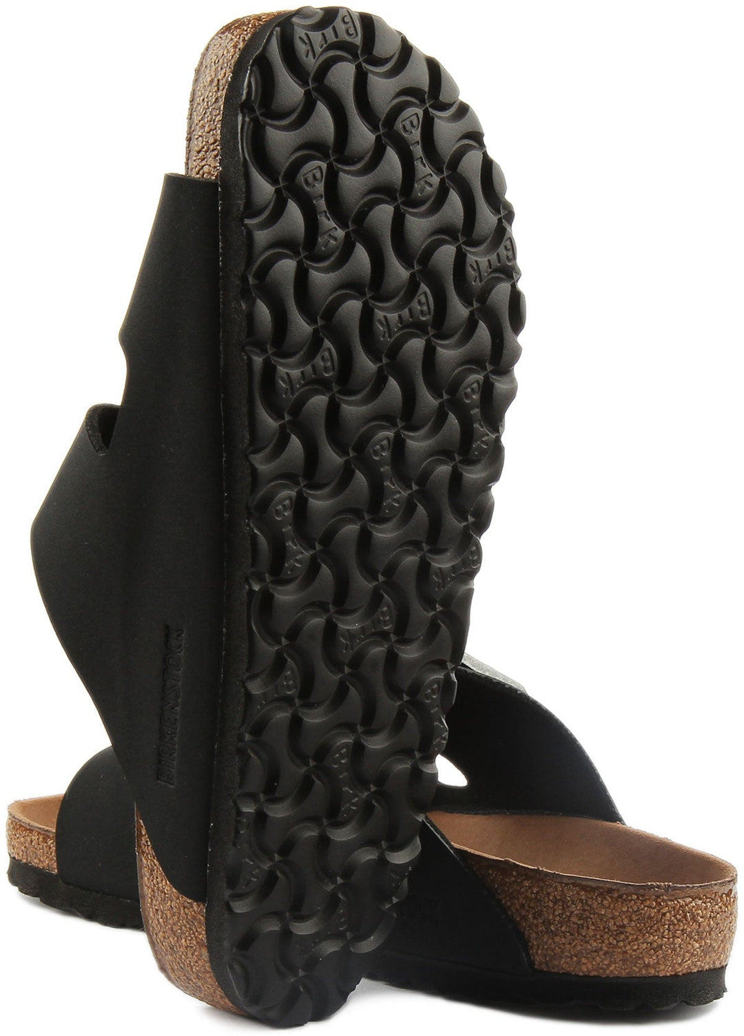 Birkenstock Arizona Vegan Sandales pour femmes en Birko Flor en noir