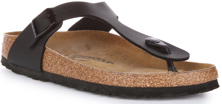 Birkenstock Gizeh Sandales de style tong Birko Flor pour femmes en noir