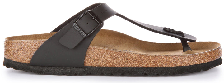 Birkenstock Gizeh Sandales de style tong Birko Flor pour femmes en noir
