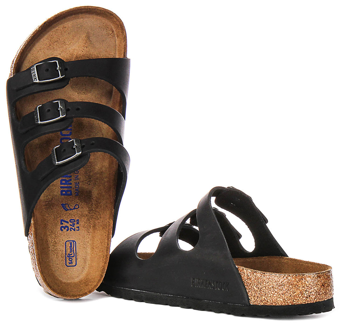 Birkenstock Florida Semelle Confort Noire | Coupe Régulière