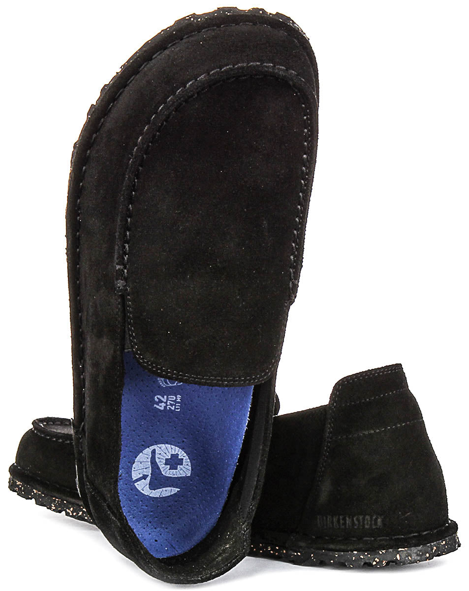 Birkenstock Utti Suede In Black | Regular Fit