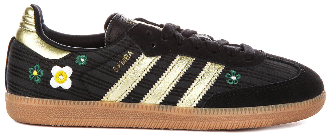 Adidas Samba OG X Liberty Print In Black Gold For Women