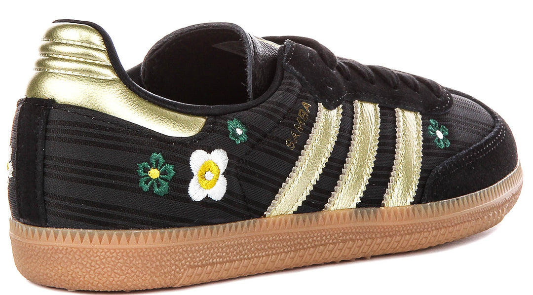Adidas Samba OG X Liberty Print In Black Gold For Women