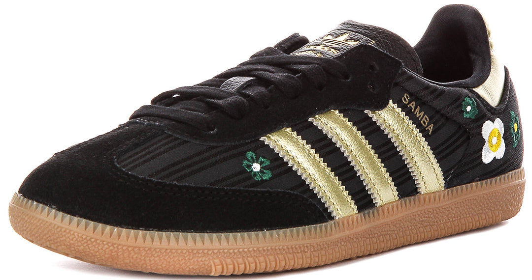 Adidas Samba OG X Liberty Print In Black Gold For Women