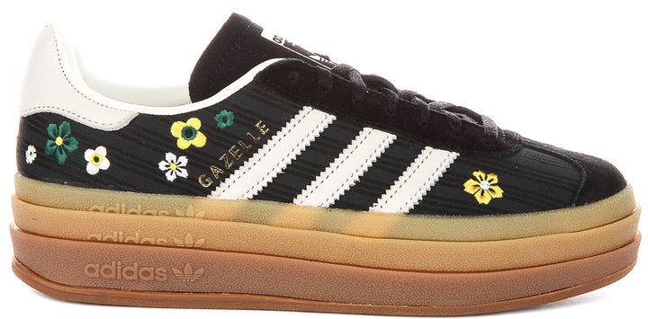 Adidas Gazelle Bold X Liberty Colab In Black White For Women