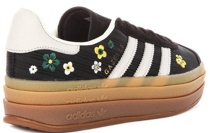 Adidas Gazelle Bold X Liberty Colab In Black White For Women