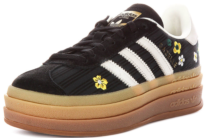 Adidas Gazelle Bold X Liberty Colab In Black White For Women