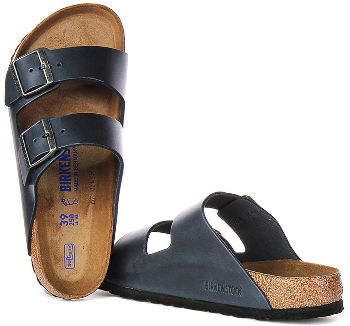 Birkenstock Arizona Semelle Douce en Bleu | Coupe Standard
