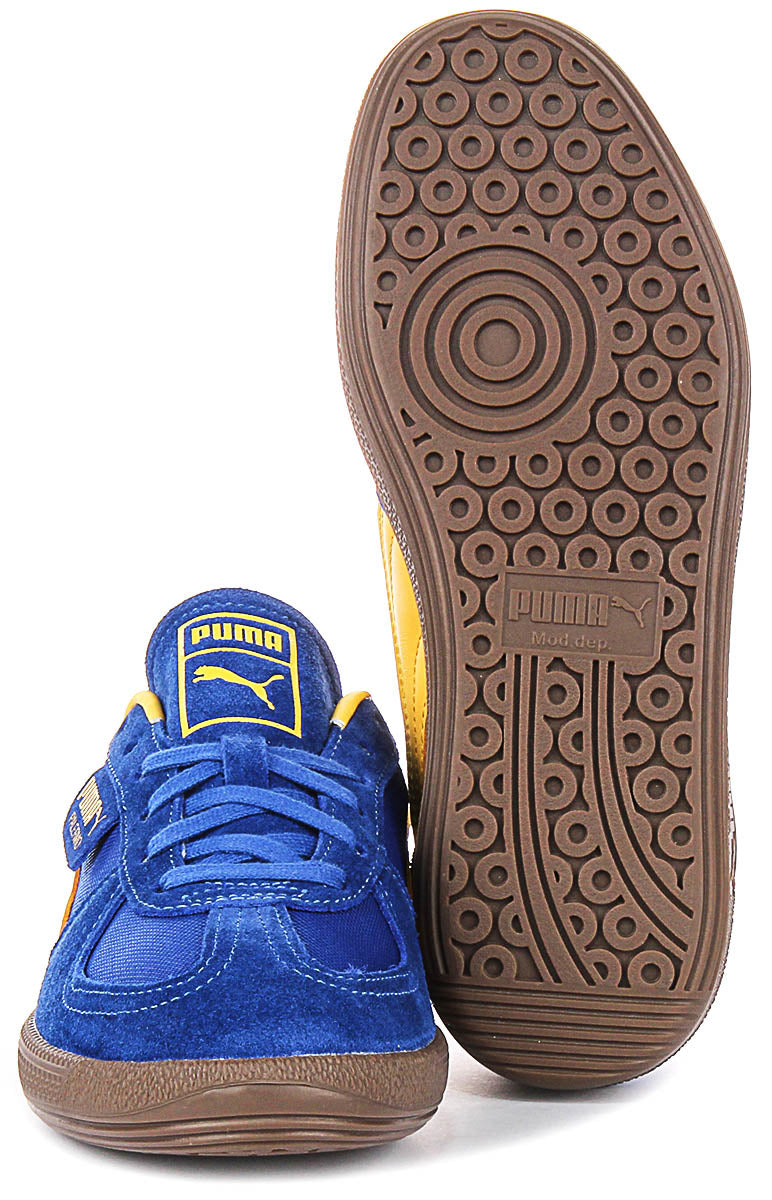 Puma Palermo Vintage en Bleu Jaune