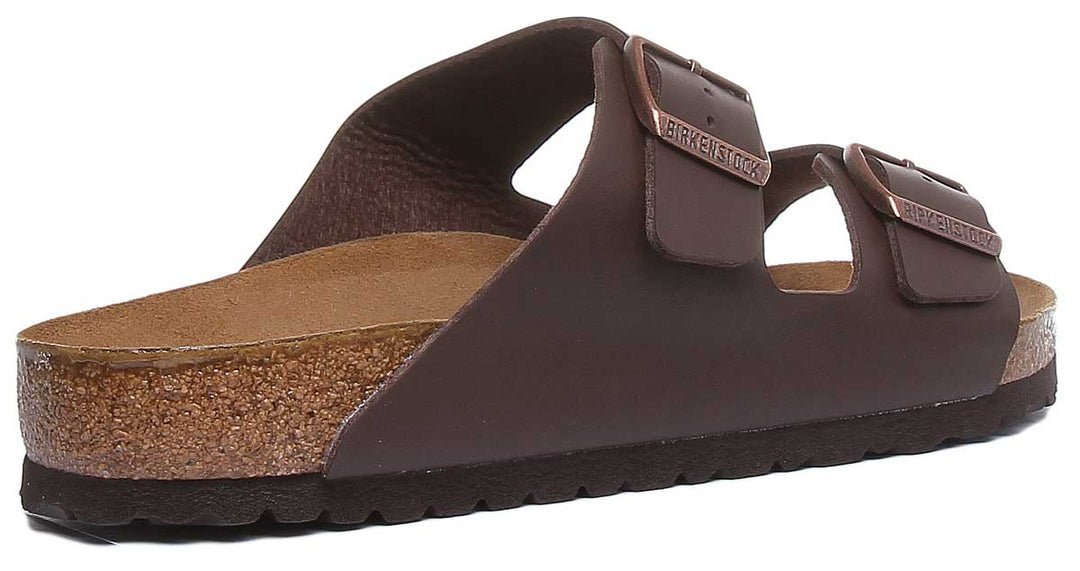 Birkenstock Arizona sandale à semelle en liège Birko Flor marron à 2 brides pour femmes