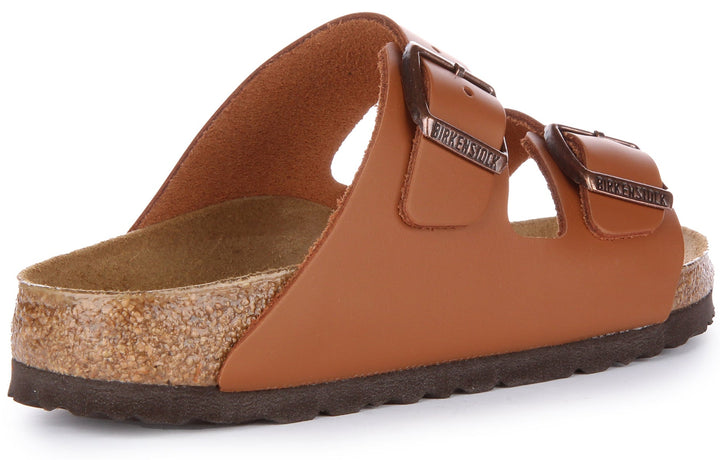Birkenstock Arizona Sandale en cuir naturel poure en brun