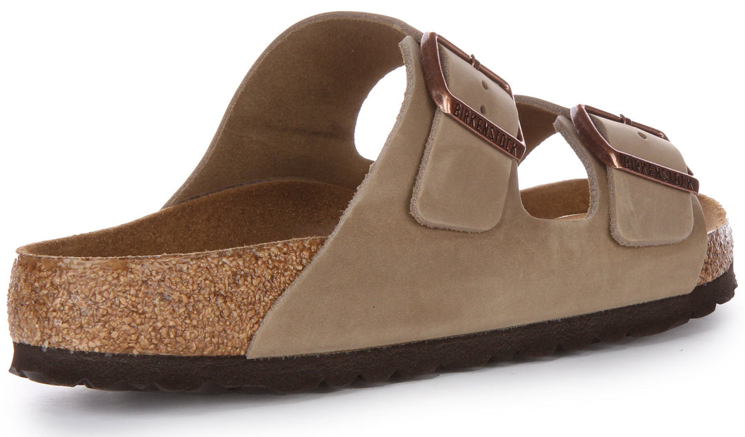 Birkenstock Arizona SFB Sandale à lanière en cuir huilé poure en brun