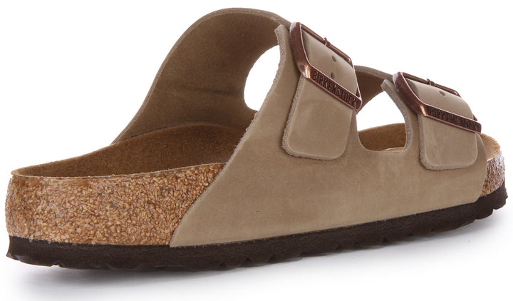 Birkenstock Arizona SFB Sandale à lanière en cuir huilé poure en brun