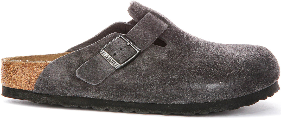 Birkenstock Boston Bs In Charcoal | Regular Fit