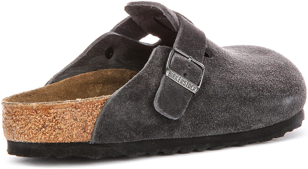 Birkenstock Boston Bs In Charcoal | Regular Fit