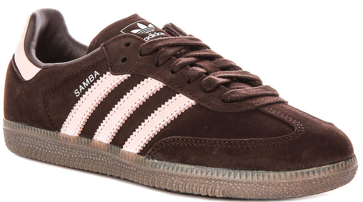 Adidas Samba OG W In Dark Brown Pink For Women