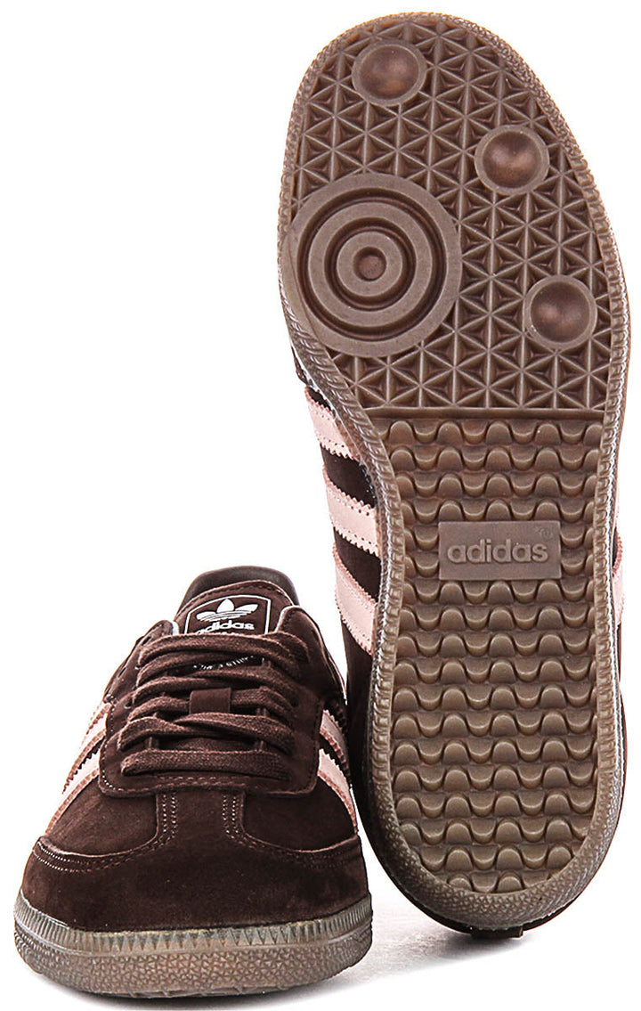 Adidas Samba OG W In Dark Brown Pink For Women
