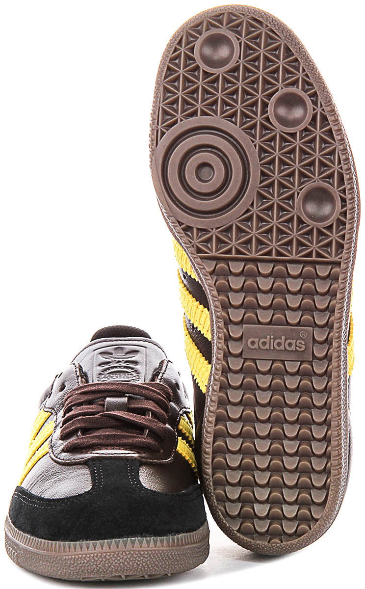 Adidas Samba OG In Dark Brown Yellow For Men
