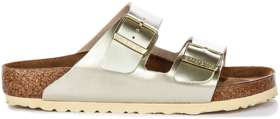 Birkenstock Arizona Kids BS In Gold Meta For Juniors