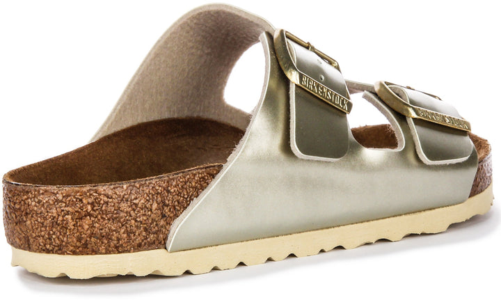 Birkenstock Arizona Kids BS In Gold Meta For Juniors