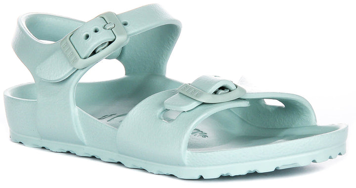 Birkenstock Rio Eva Kids en Vert | Coupe Étroit