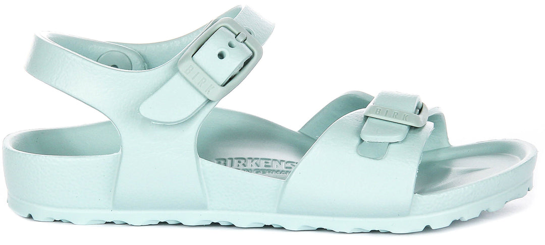Birkenstock Rio Eva Kids en Vert | Coupe Étroit