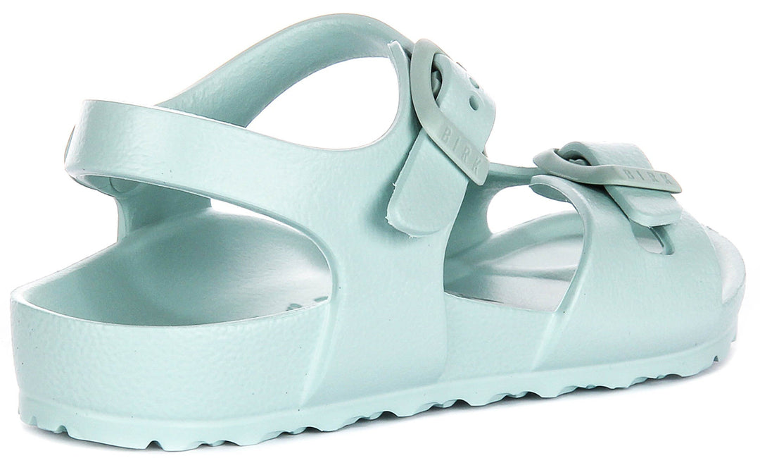 Birkenstock Rio Eva Kids en Vert | Coupe Étroit
