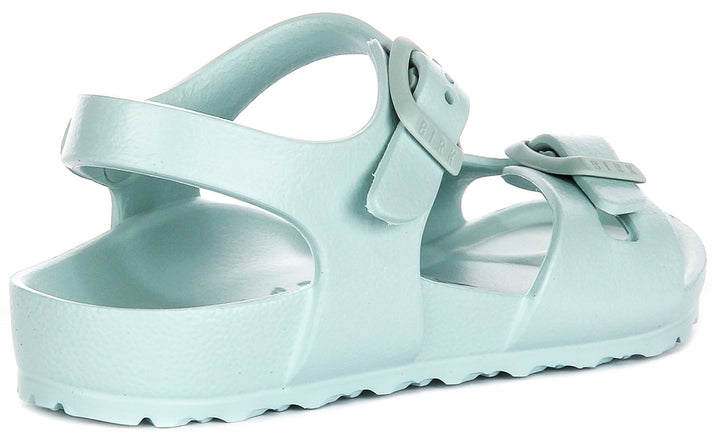 Birkenstock Rio Eva Kids en Vert | Coupe Étroit