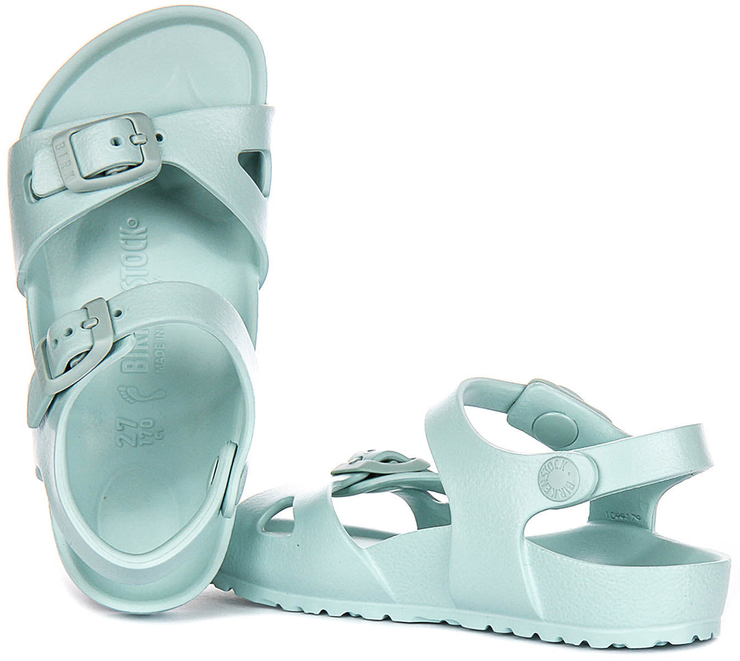 Birkenstock Rio Eva Kids en Vert | Coupe Étroit