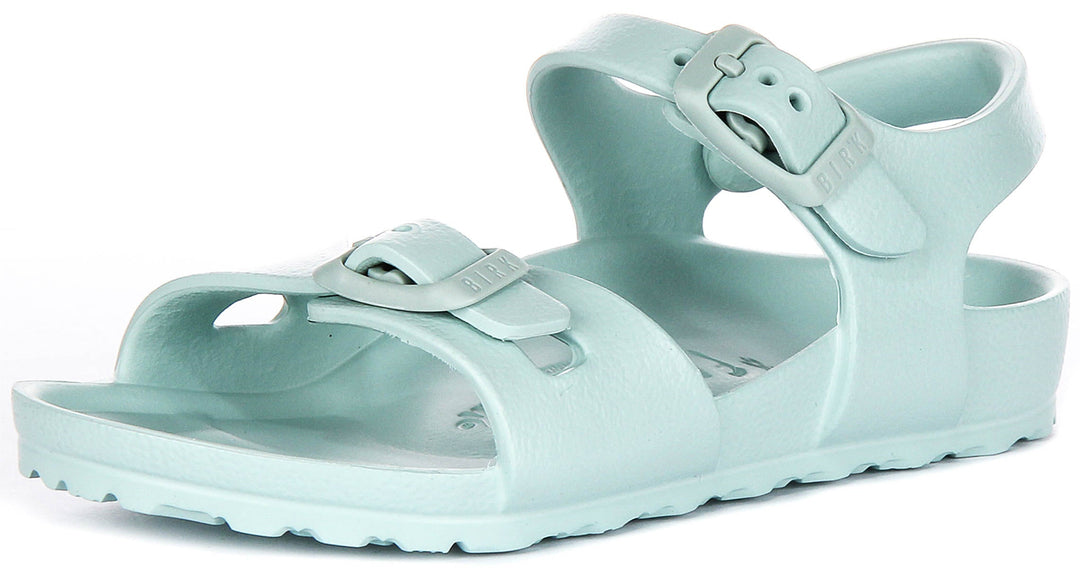 Birkenstock Rio Eva Kids en Vert | Coupe Étroit