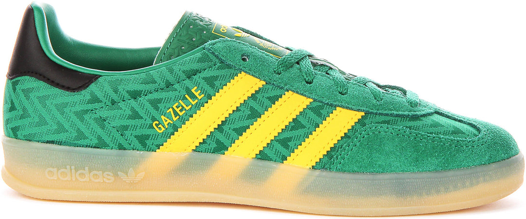 Adidas Gazelle Indoor In Green Yellow For Women