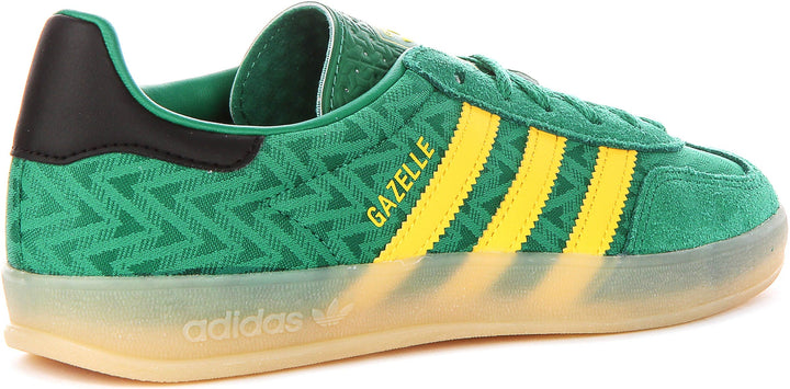 Adidas Gazelle Indoor In Green Yellow For Women