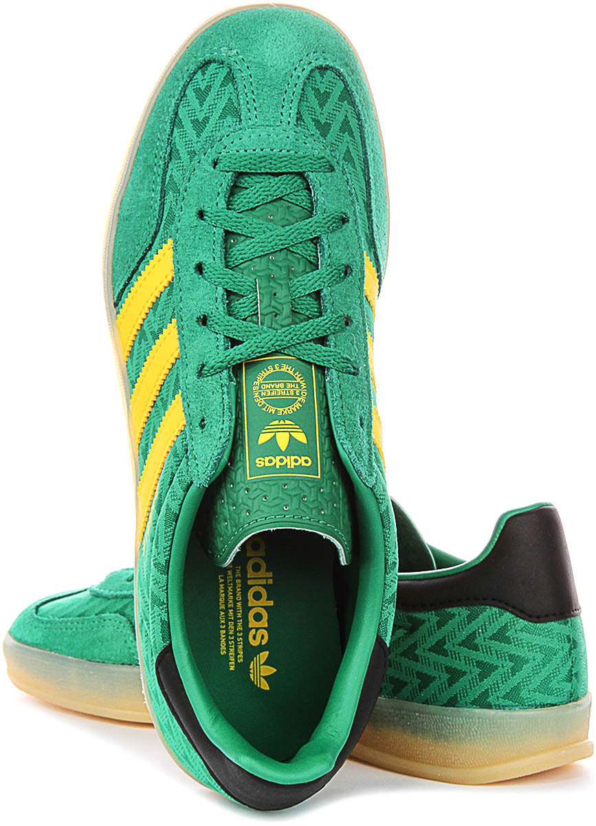 Adidas Gazelle Indoor In Green Yellow For Women