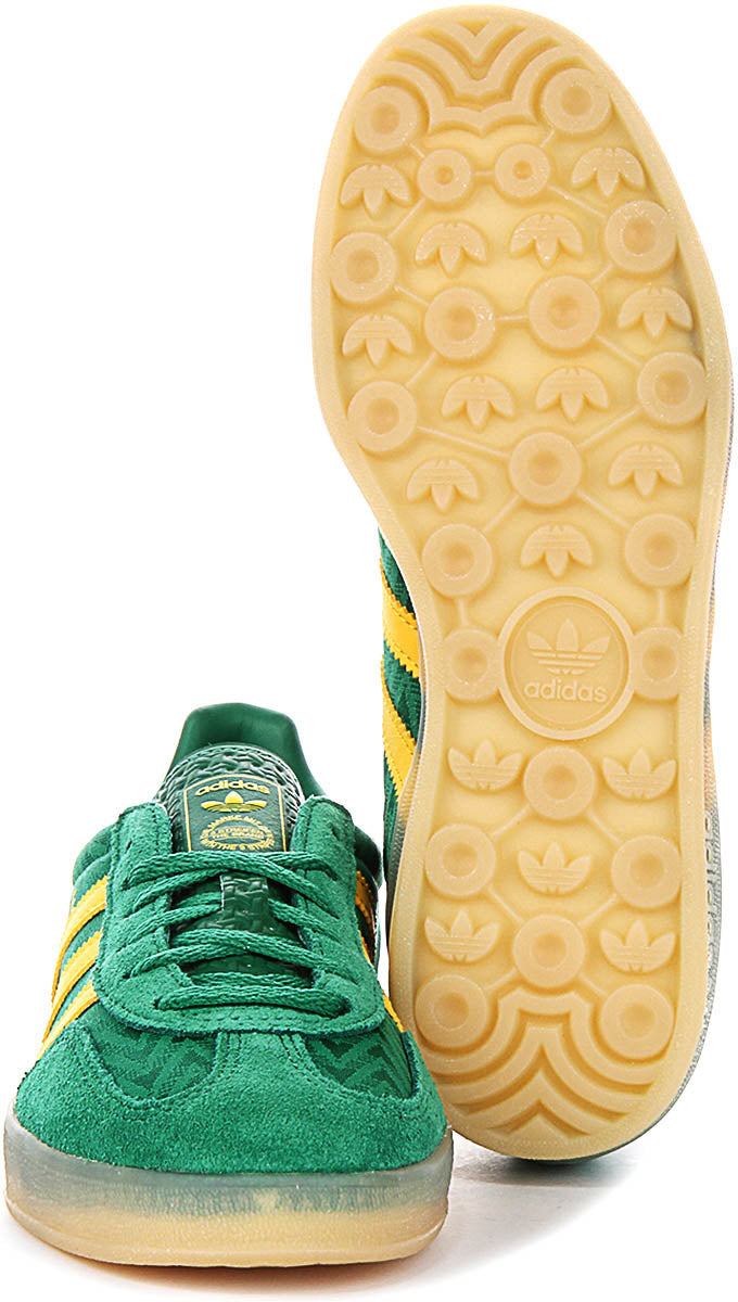 Adidas Gazelle Indoor In Green Yellow For Women
