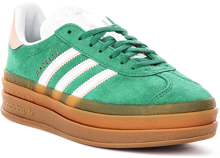 Adidas Gazelle Bold J In Green For Junior