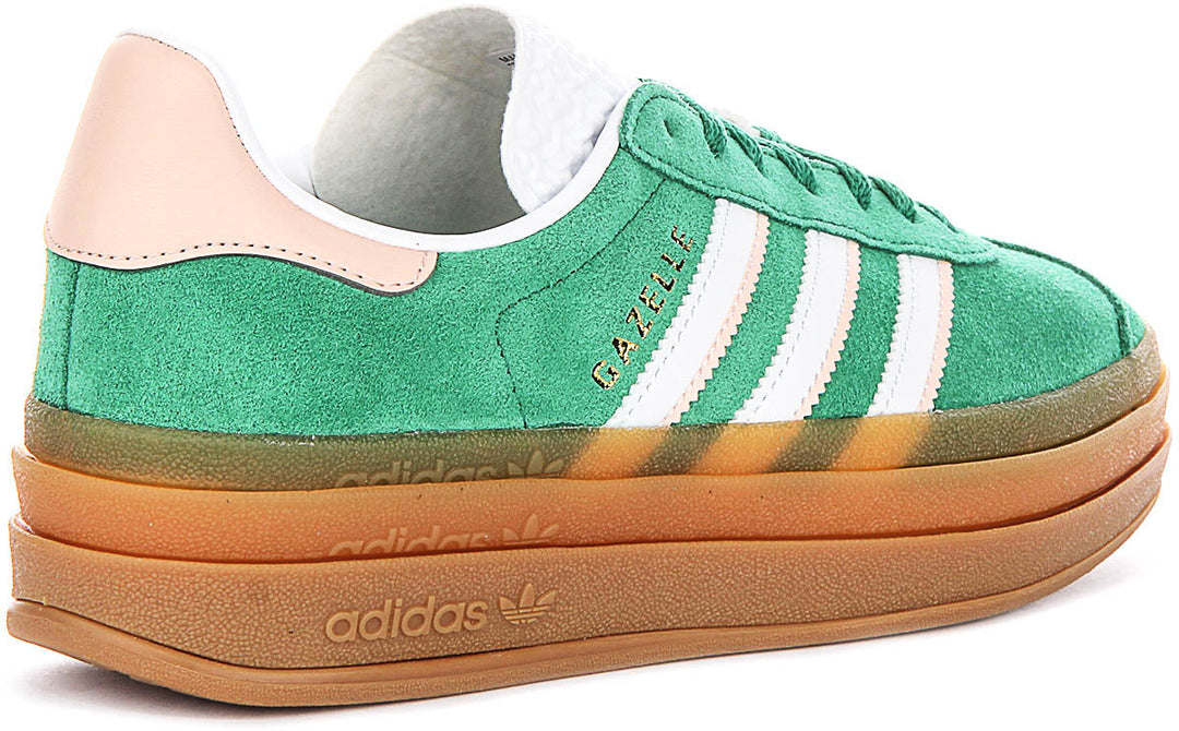 Adidas Gazelle Bold J In Green For Junior